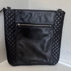 Vera Bradley Black Leather Crossbody Bag